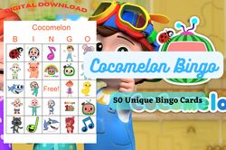 enjoyable cocomelon bingo game: perfect for children and families