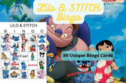 lilo and stitch bingo printable: tropical fun for all ages