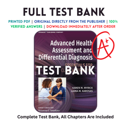 test bank for advanced health assessment and differential diagnosis essentials for clinical practice 1st edition by myri