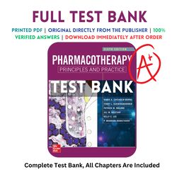 latest 2023 pharmacotherapy principles and practice 6th edition chisholm-burns test bank | all chapters included