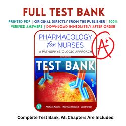 test bank for pharmacology for nurses a pathophysiologic approach 6th edition test bank