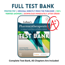 latest 2023 lehens pharmacotherapeutics for advanced practice nurses and physician assistants 2nd edition test bank.