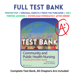 test bank for community and public health nursing 10th edition rector all chapters included