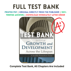 test bank for growth and development across the lifespan 2nd edition all chapters included