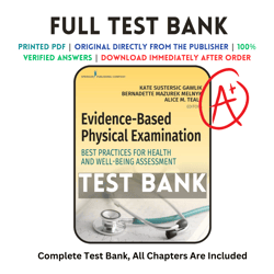 latest 2023 evidence-based physical examination best practices for health & well-being assessme test bank all chapters