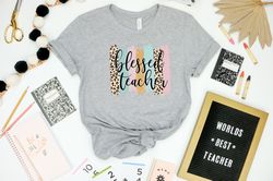 Blessed Teacher Shirt, Teacher Leopard Shirt, Teacher Shirt, Blessed Shirt, Teacher Mode Shirt, Teacher Life Shirt, Teac