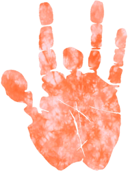 neon light orange tie dye jerry hand