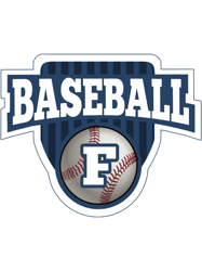 monogram f baseball badge