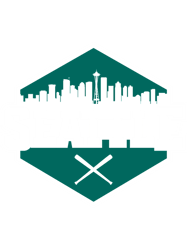 seattle baseball modern city skyline graphic logo