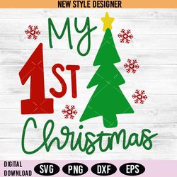 first holiday celebration svg, my first christmas svg, instant download