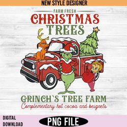 grinch tree farm png, christmas tree farm png, holiday grinch tree art, instant download