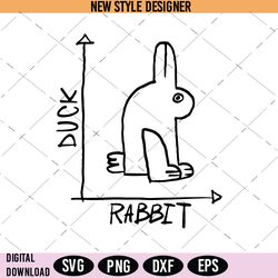 Rabbit Duck Svg Png, Optical Illusion SVG, Illusionary Rabbit Duck Image SVG, Instant Download