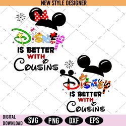 Better With My Cousin Svg, Retro Matching Cousin Svg, 2024 Vacation Svg, Instant Download