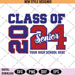 class of 2024 senior svg, graduation svg, ng, dxf, eps, cricut file