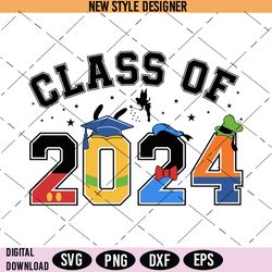 mouse class of 2024 svg, graduation 2024 svg, png, dxf, silhouette art