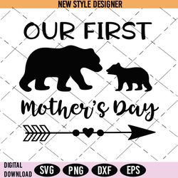 our first mothers day svg, 1st mothers day svg, png, instant download