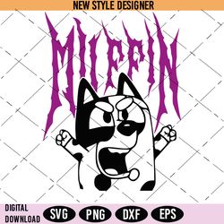 muffin metal blue dog svg, blue svg, cute dog silhouette svg, instant download