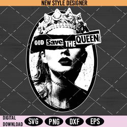 god save the queen svg, british queen silhouette svg, queen elizabeth ii svg, instant download