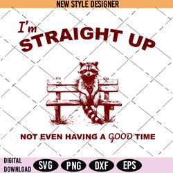 i'm straight up not even having a good time svg, racoon svg, cricut file, silhouette art