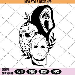 horror villians svg, michael myers, ghostface, instant download