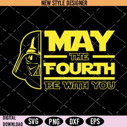 may the 4th be with you svg, star wars svg, png, instant download