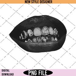 hip hop grill png, gold teeth clipart, gangsta grillz png, bling grillz png, instant download