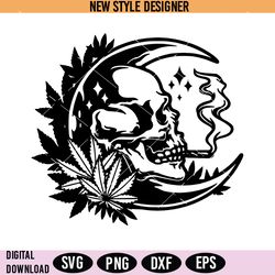 skull cannabis svg, 420 skull svg, smoking blunt svg, png, instant download