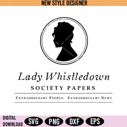 lady whistledown society papers svg, bridgerton show clipart, instant download