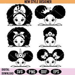 black woman svg bundle, afro girl svg bundle, peekaboo svg, instant download