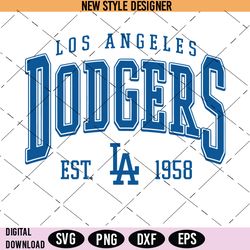 dodgers svg png, baseball svg, distressed svg, cricut file, silhouette art