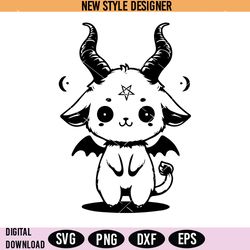 pentagram baphomet svg png, occult svg designs, baphomet vector file, instant download