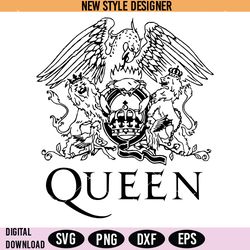 queen band svg, freddy mercury svg, rock band svg, instant download