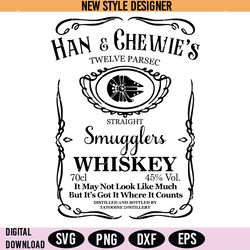 han and chewies 12 parsec smugglers whiskey svg, star wars svg, png, instant download