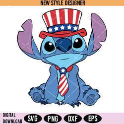 stitch 4th of july svg png, lilo and stitch 4th of july svg, silhouette art