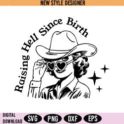 western cowboy svg png, retro cowgirl svg, boho western svg, instant download