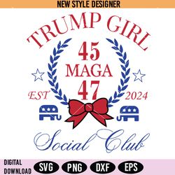 trump social club svg png, trump girl svg, trump 2024 svg, instant download