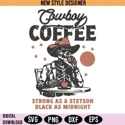 cowboy coffee western svg png, western clipart svg, funny skeleton svg, instant download