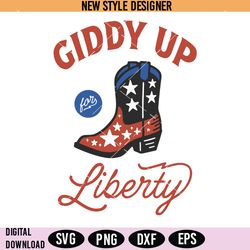 giddy up for liberty svg png, fourth of july svg, western cowboy svg, instant download