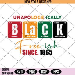 unapologetically black svg png, juneteenth svg, black periodic table, instant download