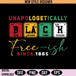 unapologetically black free ish since 1865 svg png, afro women svg, instant download