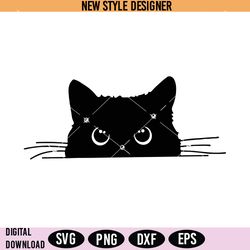 black cat svg png, halloween svg cut files, fall svg designs, cute cat svg, instant download