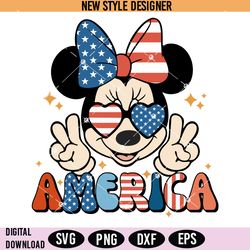 retro patriotic mouse svg png, magical fourth of july svg, america png, instant download