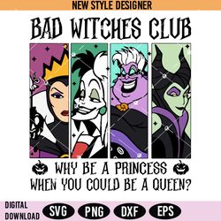 bad witches club svg png, vintage villain gang svg, villains wicked svg, instant download