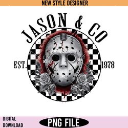 jason and co halloween png, retro halloween png, horror movie png, digital download