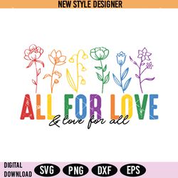 pride love svg png, pride rainbow svg, rainbow heart svg, digital download