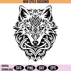 norse mythology wolf svg, fenrir wolf svg, png, digital download