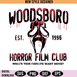 woodsboro horror film club svg png, scream ghost svg, digital download