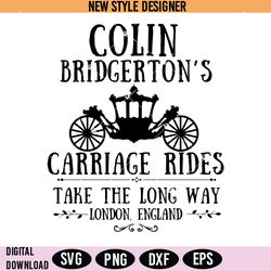 colins bridgerton carriage rides svg png, bridgerton polin season svg, instant download