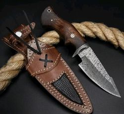 handmade damascus knife hunting skinner knife outdoor knife gift for him christmas gift