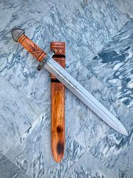 hand forged  viking  sword, hand made sword, combat sword, christmas gift gift for him birthday gift cosplay sword